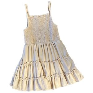 Wild Fable Lightweight Ruffled Beige Lined Sundress Size Medium